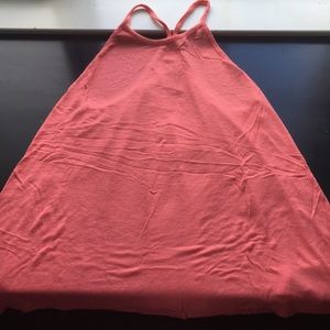 salmon flowy tank top